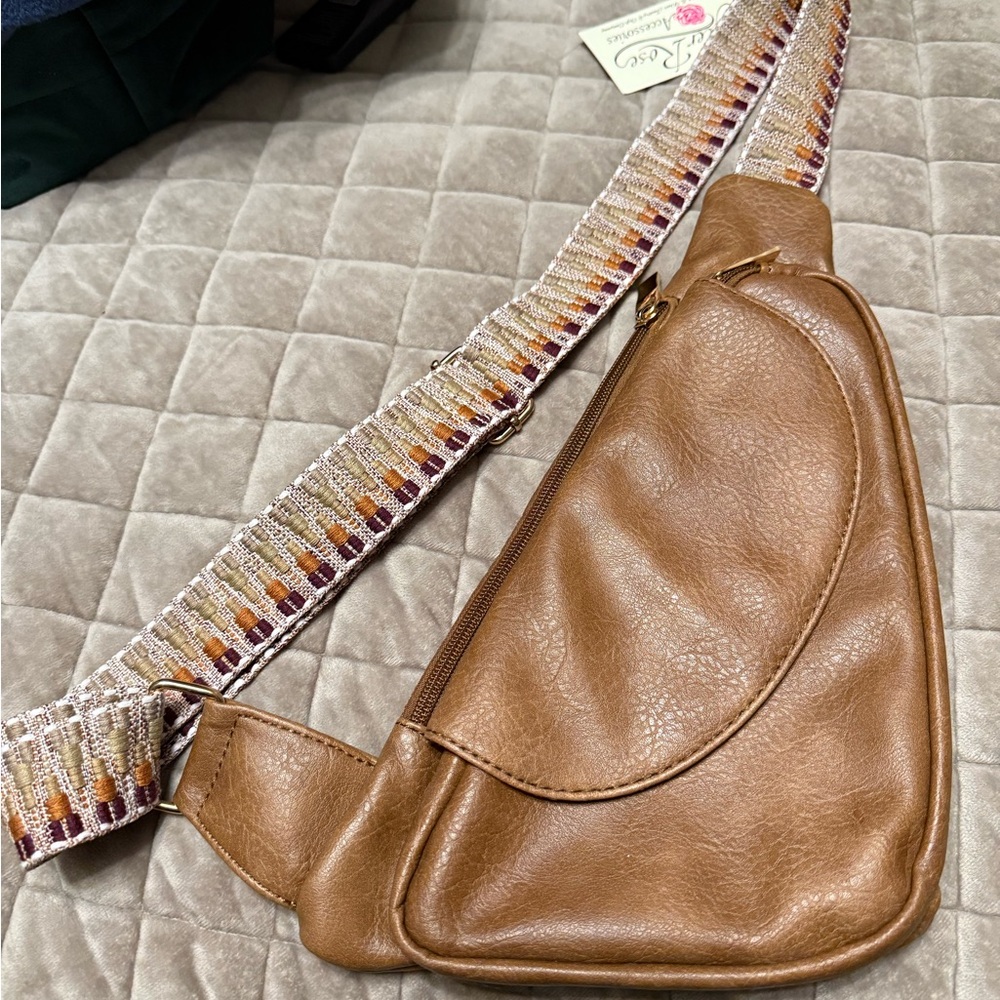 Brown Leather Crossbody Bag